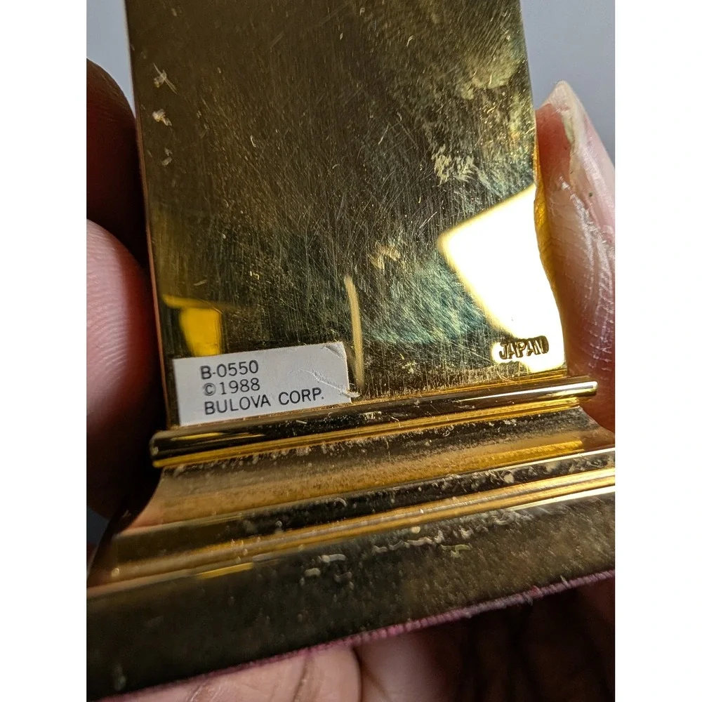 Vintage 1988 Bulova Miniature Canterbury Grandfather Clock B0550